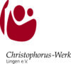 Logo Christophorus-Werk Lingen in roter Farbe mit schwarzer Schrift