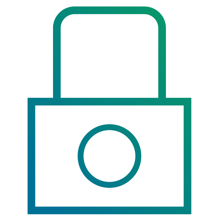 Icon eines Sicherheitsschlosses zur Darstellung von einer sicheren Archivierung von Dokumenten und E-Mails