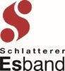 Dreizeiliges Logo der Firma Max Schlatterer GmbH & Co. KG, mit einem großen S in roter Farbe in der ersten Zeile und Firmenname in Schwarz folgend